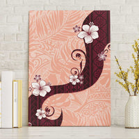 Polynesia Hibiscus Canvas Wall Art Rose Bud Curve Motif - Polynesian Pride