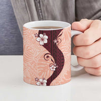 Polynesia Hibiscus Ceramic Mug Rose Bud Curve Motif - Polynesian Pride