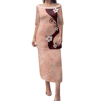 Polynesia Hibiscus Family Matching Puletasi and Hawaiian Shirt Rose Bud Curve Motif - Polynesian Pride