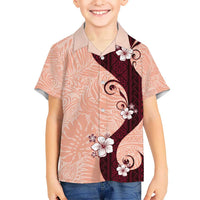 Polynesia Hibiscus Hawaiian Shirt Rose Bud Curve Motif - Polynesian Pride
