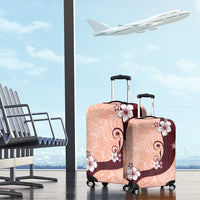 Polynesia Hibiscus Luggage Cover Rose Bud Curve Motif - Polynesian Pride
