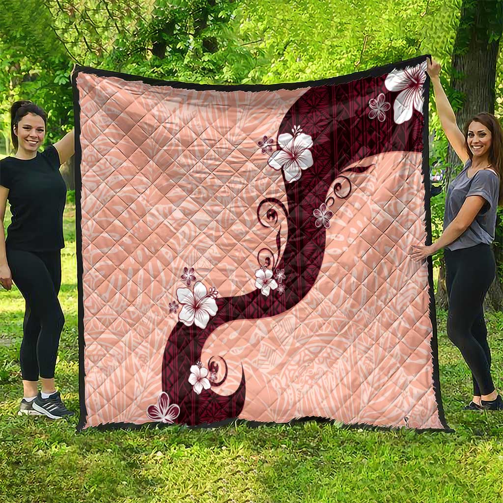 Polynesia Hibiscus Quilt Rose Bud Curve Motif - Polynesian Pride