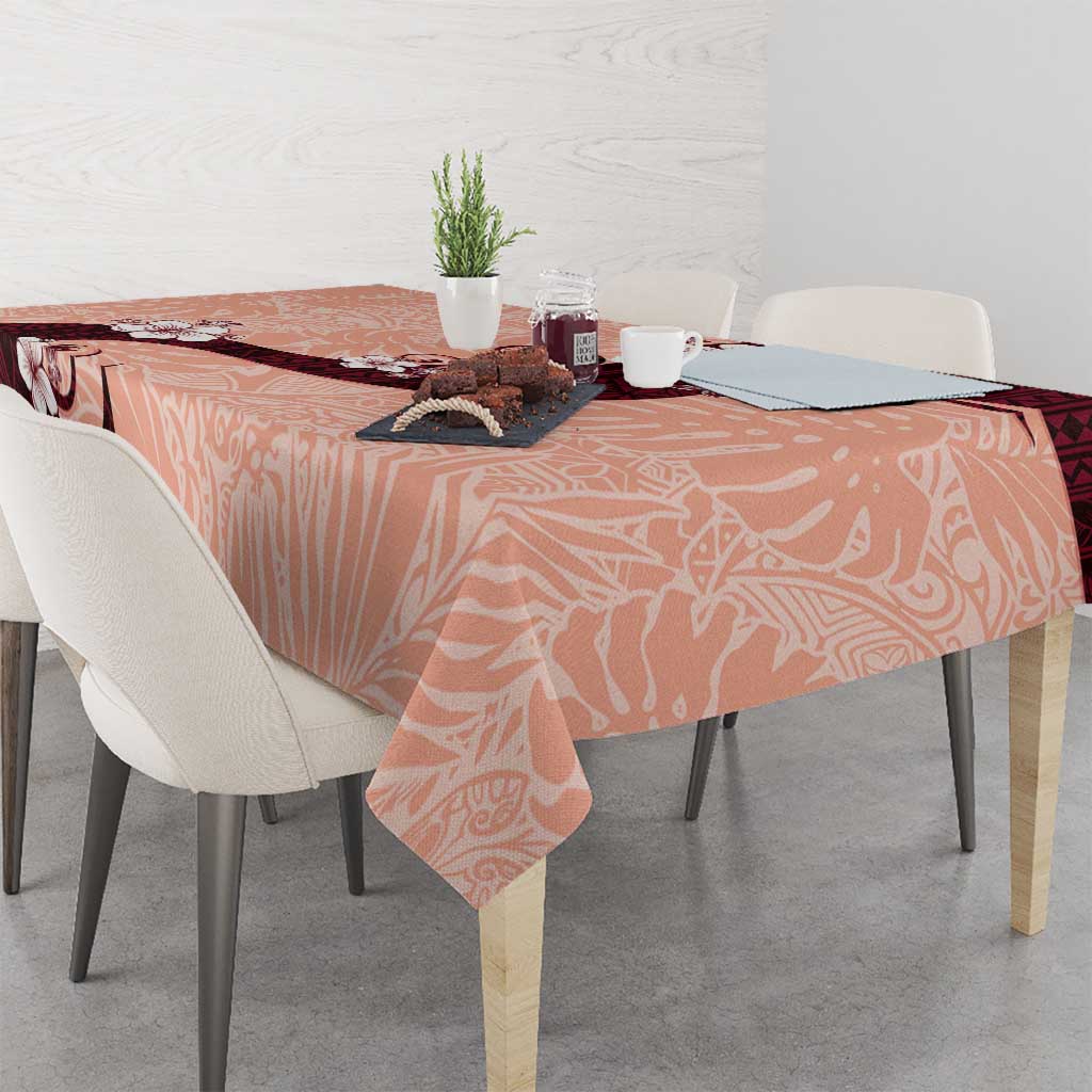 Polynesia Hibiscus Tablecloth Rose Bud Curve Motif - Polynesian Pride
