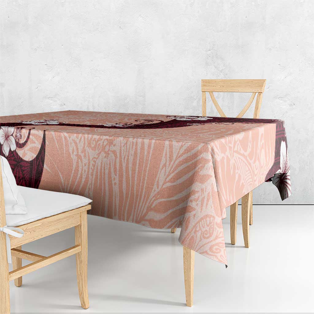 Polynesia Hibiscus Tablecloth Rose Bud Curve Motif - Polynesian Pride