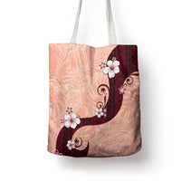 Polynesia Hibiscus Tote Bag Rose Bud Curve Motif - Polynesian Pride