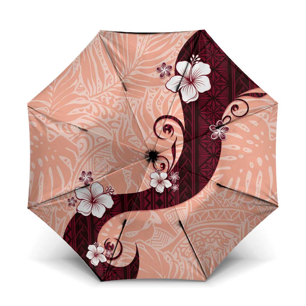 Polynesia Hibiscus Umbrella Rose Bud Curve Motif - Polynesian Pride