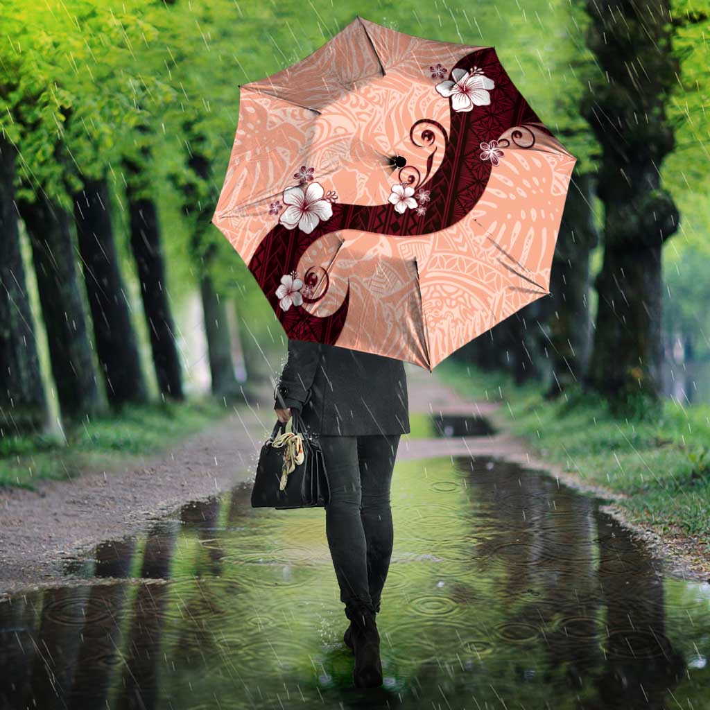 Polynesia Hibiscus Umbrella Rose Bud Curve Motif - Polynesian Pride