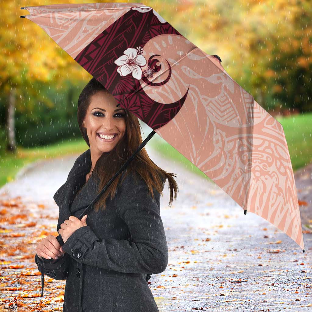 Polynesia Hibiscus Umbrella Rose Bud Curve Motif - Polynesian Pride