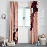 Polynesia Hibiscus Window Curtain Rose Bud Curve Motif - Polynesian Pride