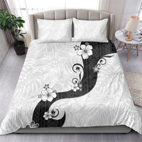 Polynesia Hibiscus Bedding Set White Curve Motif - Polynesian Pride