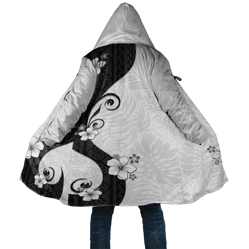Polynesia Hibiscus Cloak White Curve Motif - Polynesian Pride