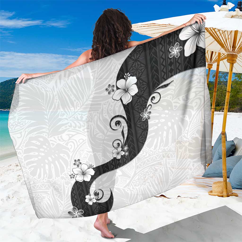 Polynesia Hibiscus Sarong White Curve Motif - Polynesian Pride