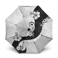 Polynesia Hibiscus Umbrella White Curve Motif - Polynesian Pride