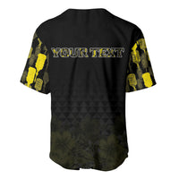 Personalised Aloha Hawaii Kahili Baseball Jersey Kanaka Maoli With Kakau Pattern