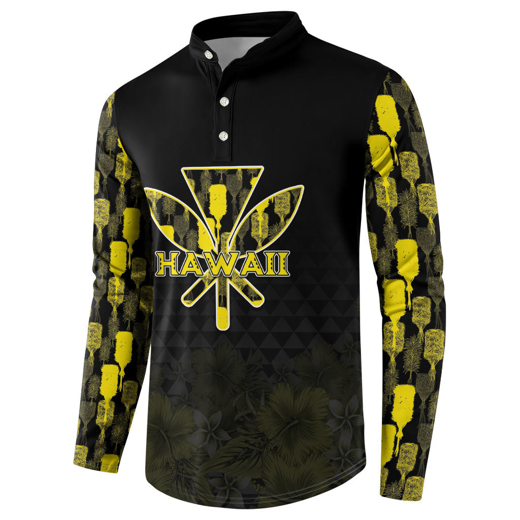 Personalised Aloha Hawaii Kahili Button Sweatshirt Kanaka Maoli With Kakau Pattern LT05 - Polynesian Pride