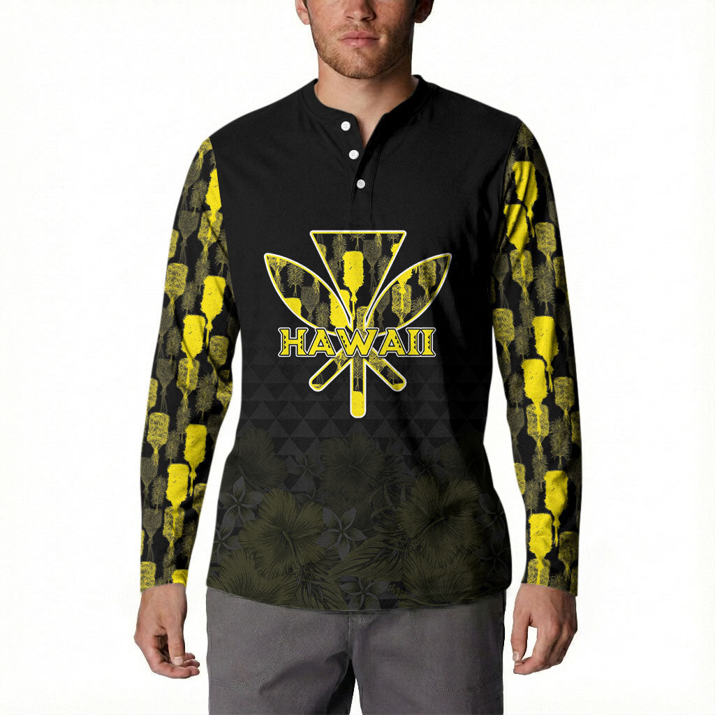 Personalised Aloha Hawaii Kahili Button Sweatshirt Kanaka Maoli With Kakau Pattern LT05 - Polynesian Pride
