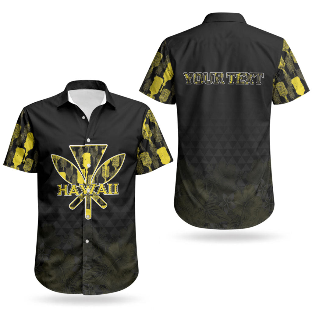Personalised Aloha Hawaii Kahili Couples Matching Off Shoulder Maxi Dress and Hawaiian Shirt Kanaka Maoli With Kakau Pattern