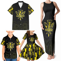 Personalised Aloha Hawaii Kahili Family Matching Tank Maxi Dress and Hawaiian Shirt Kanaka Maoli With Kakau Pattern