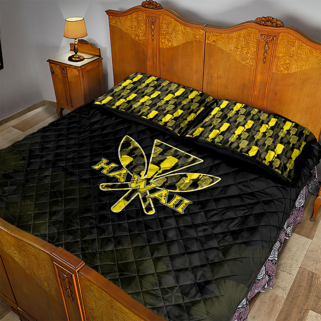 Aloha Hawaii Kahili Quilt Bed Set Kanaka Maoli With Kakau Pattern