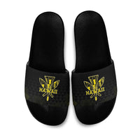Aloha Hawaii Kahili Slide Sandals Kanaka Maoli With Kakau Pattern