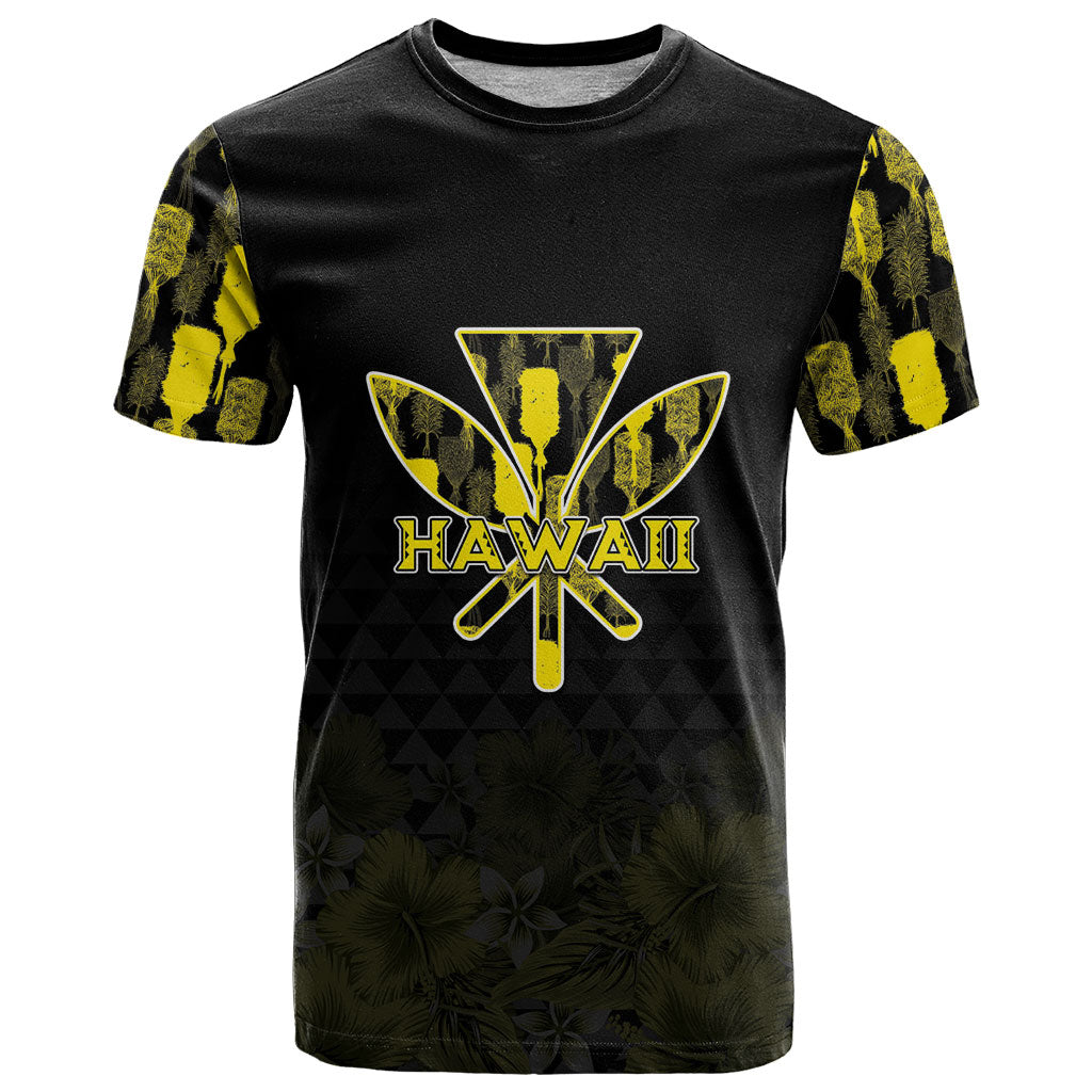 Personalised Aloha Hawaii Kahili T Shirt Kanaka Maoli With Kakau Pattern