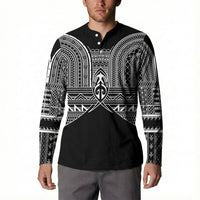Philippines Igorot Tribal Inspired Button Sweatshirt Black Version LT05 - Polynesian Pride