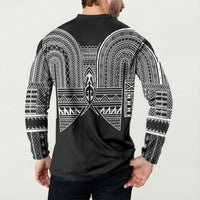Philippines Igorot Tribal Inspired Button Sweatshirt Black Version LT05 - Polynesian Pride