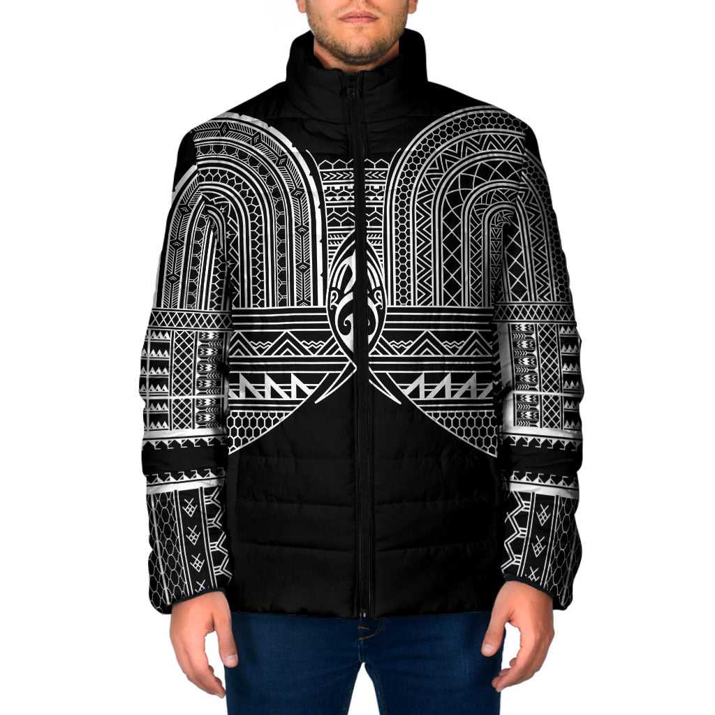 Philippines Igorot Tribal Inspired Padded Jacket Black Version LT05 Men Black - Polynesian Pride