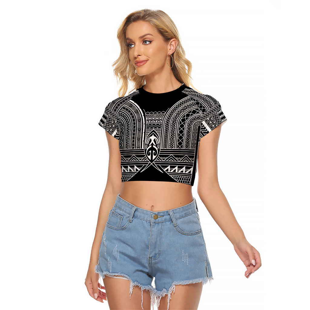 Philippines Igorot Tribal Inspired Raglan Cropped T Shirt Black Version