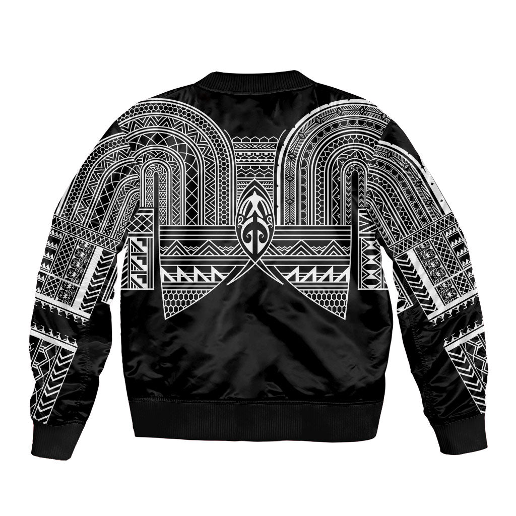 Philippines Igorot Tribal Inspired Sleeve Zip Bomber Jacket Black Version
