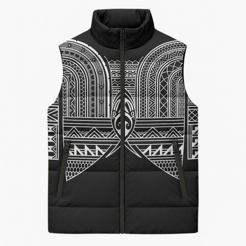Philippines Igorot Tribal Inspired Sleeveless Puffer Jacket Black Version