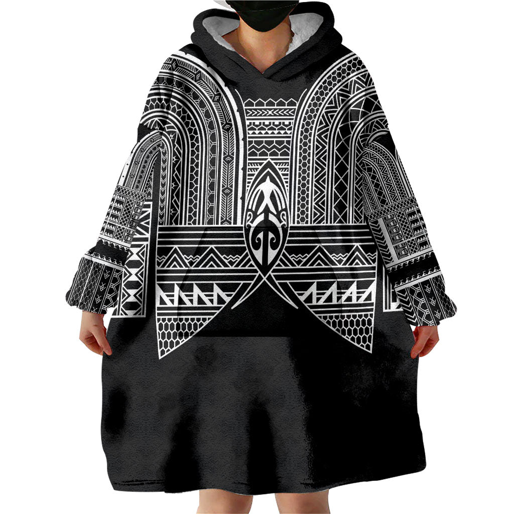 Philippines Igorot Tribal Inspired Wearable Blanket Hoodie Black Version