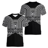 Philippines Igorot Tribal Inspired Women V-Neck T-Shirt Black Version