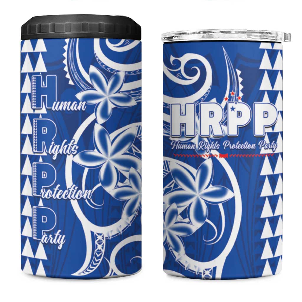 Samoa HRPP Party 4 in 1 Can Cooler Tumbler Polynesian Pattern - Polynesian Pride