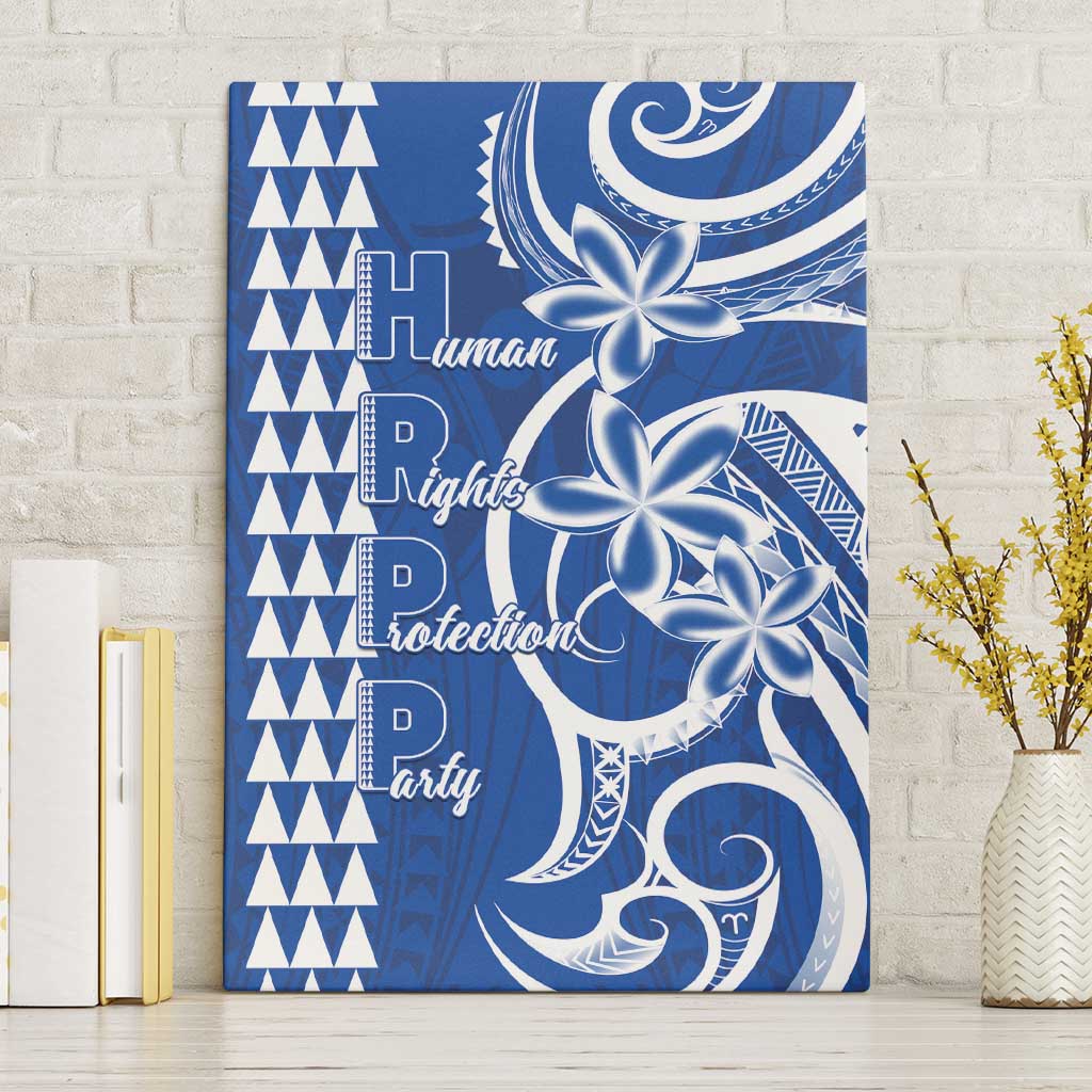 Samoa HRPP Party Canvas Wall Art Polynesian Pattern - Polynesian Pride