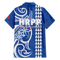 Samoa HRPP Party Family Matching Off Shoulder Short Dress and Hawaiian Shirt Polynesian Pattern - Polynesian Pride
