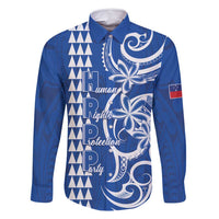 Samoa HRPP Party Family Matching Off Shoulder Short Dress and Hawaiian Shirt Polynesian Pattern - Polynesian Pride