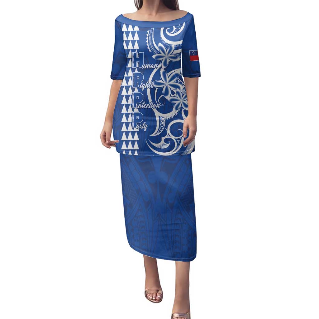 Samoa HRPP Party Family Matching Puletasi and Hawaiian Shirt Polynesian Pattern - Polynesian Pride