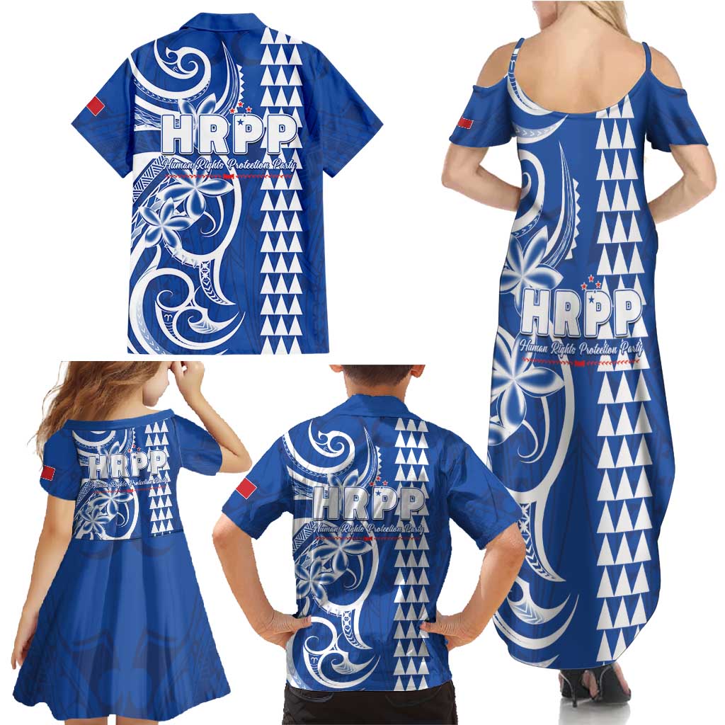 Samoa HRPP Party Family Matching Summer Maxi Dress and Hawaiian Shirt Polynesian Pattern - Polynesian Pride