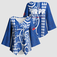 Samoa HRPP Party Kimono Sleeve Blouse Polynesian Pattern - Polynesian Pride