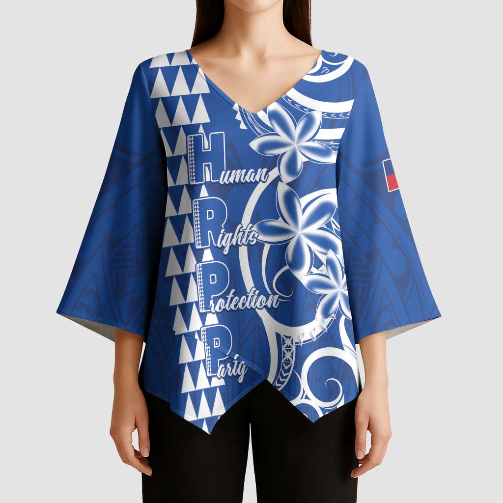 Samoa HRPP Party Kimono Sleeve Blouse Polynesian Pattern - Polynesian Pride