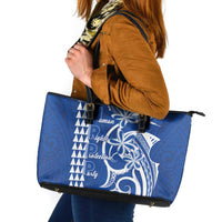 Samoa HRPP Party Leather Tote Bag Polynesian Pattern - Polynesian Pride