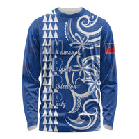Samoa HRPP Party Long Sleeve Shirt Polynesian Pattern - Polynesian Pride