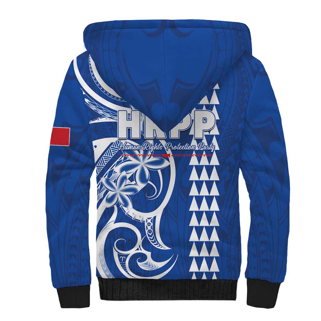 Samoa HRPP Party Sherpa Hoodie Polynesian Pattern - Polynesian Pride