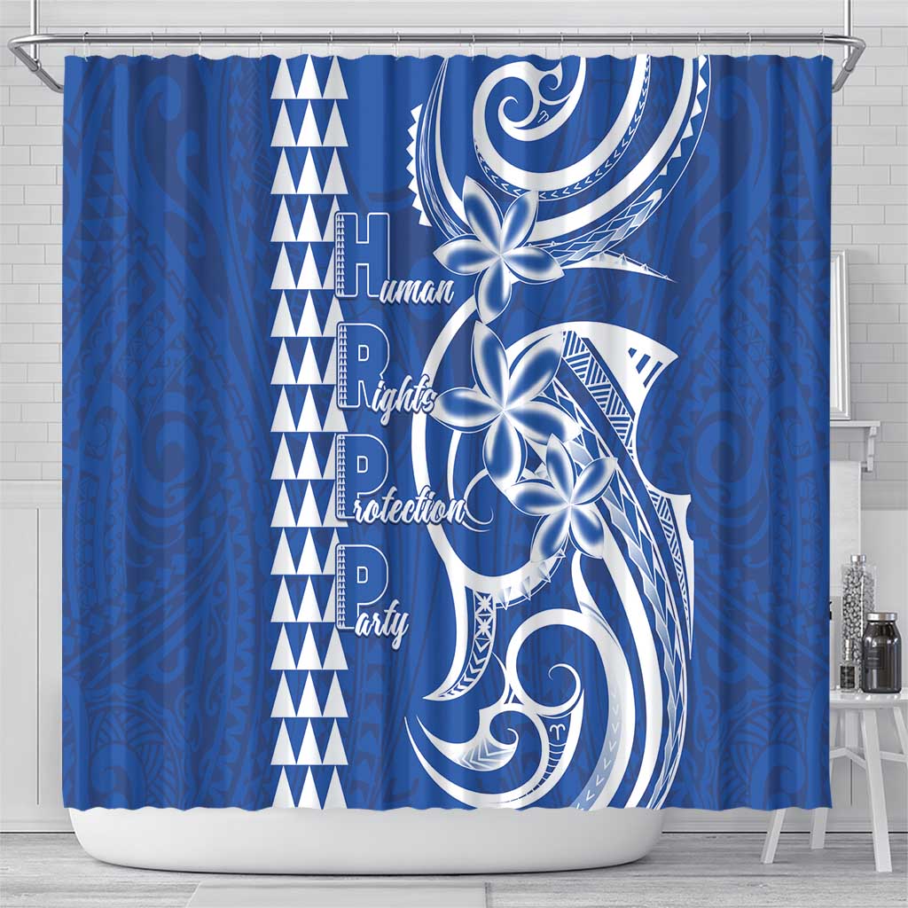 Samoa HRPP Party Shower Curtain Polynesian Pattern - Polynesian Pride