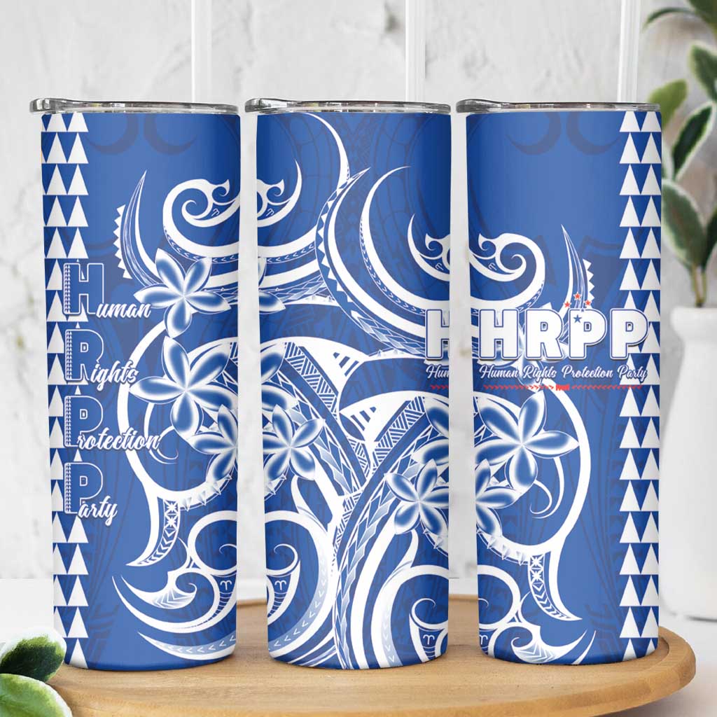 Samoa HRPP Party Skinny Tumbler Polynesian Pattern - Polynesian Pride