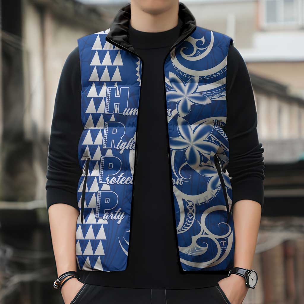 Samoa HRPP Party Sleeveless Puffer Jacket Polynesian Pattern - Polynesian Pride