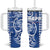 Samoa HRPP Party Tumbler With Handle Polynesian Pattern - Polynesian Pride