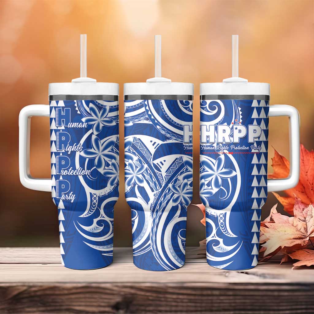 Samoa HRPP Party Tumbler With Handle Polynesian Pattern - Polynesian Pride