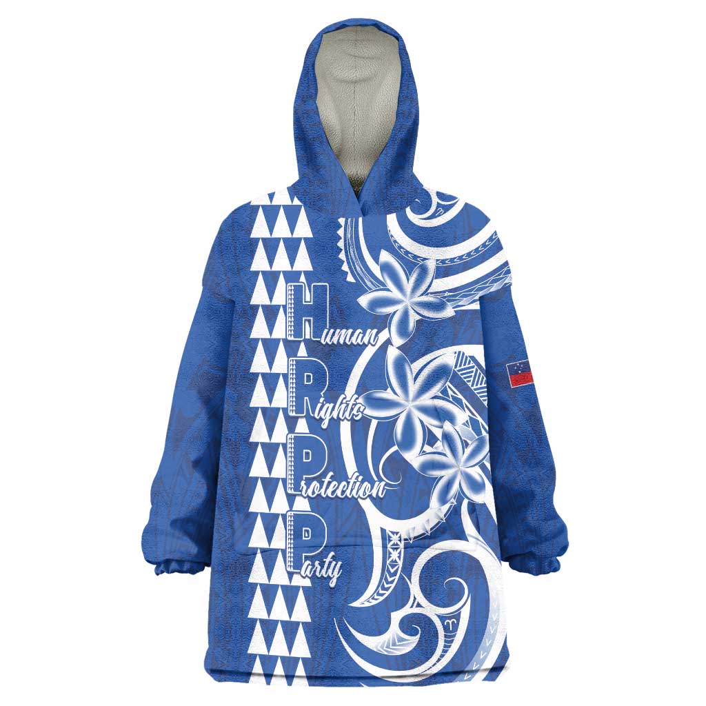 Samoa HRPP Party Wearable Blanket Hoodie Polynesian Pattern - Polynesian Pride